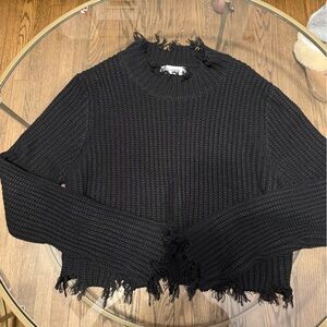 Black cropped sweater, from a boutique, in great condition